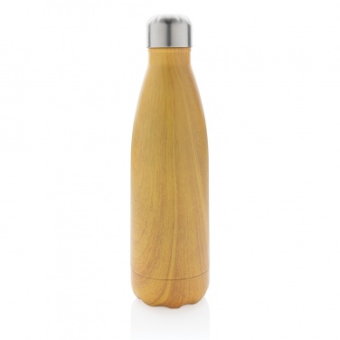 Logotrade promotional items photo of: Vacuum insulated stainless steel bottle with wood print