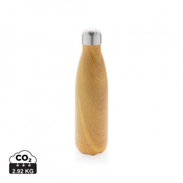 Logotrade business gift image of: Vacuum insulated stainless steel bottle with wood print