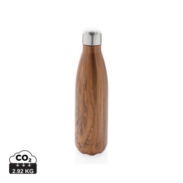 Logo trade promotional product photo of: Vacuum insulated stainless steel bottle with wood print