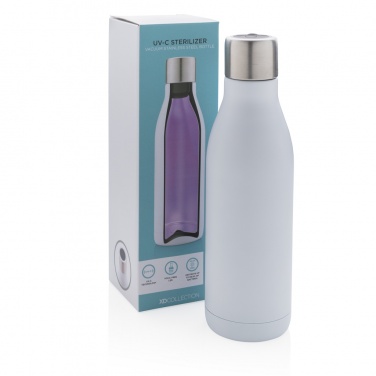 Logo trade promotional gifts image of: UV-C steriliser vacuum stainless steel bottle