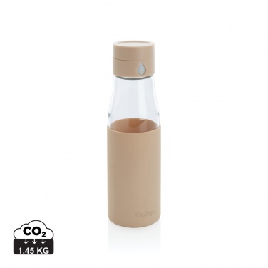 Logotrade promotional item image of: Ukiyo glass hydration tracking bottle with sleeve