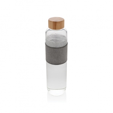 Logo trade business gift photo of: Impact borosilicate glass bottle with bamboo lid