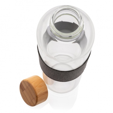 Logotrade promotional giveaway image of: Impact borosilicate glass bottle with bamboo lid