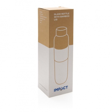 Logotrade promotional giveaway picture of: Impact borosilicate glass bottle with bamboo lid