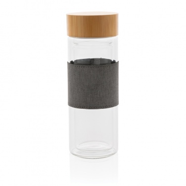 Logo trade promotional gifts picture of: Impact double wall borosilicate glass bottle