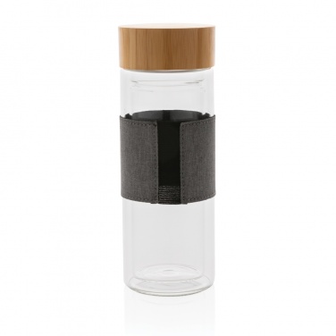 Logo trade corporate gifts image of: Impact double wall borosilicate glass bottle