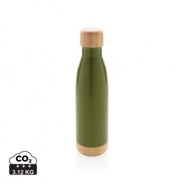 Logotrade promotional gifts photo of: Vacuum stainless steel bottle with bamboo lid and bottom