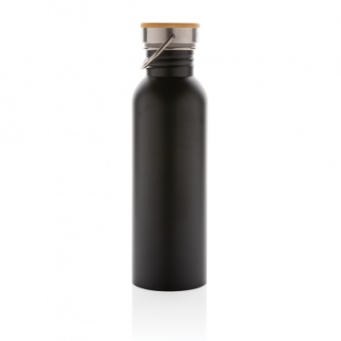 Logotrade promotional item image of: Modern stainless steel bottle with bamboo lid