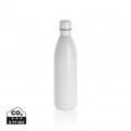 Solid colour vacuum stainless steel bottle 1L, white