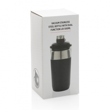 Logo trade promotional giveaway photo of: Vacuum stainless steel dual function lid bottle 500ml