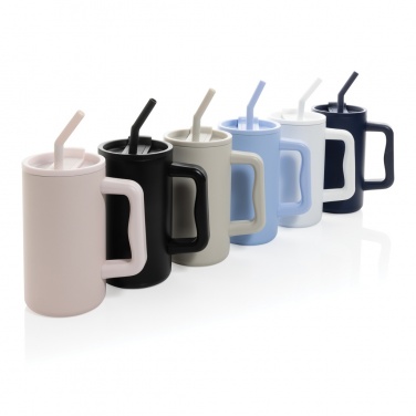 Logo trade advertising products image of: Cube RCS certified recycled steel mug 800ml