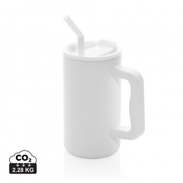 Logo trade promotional merchandise picture of: Cube RCS certified recycled steel mug 800ml