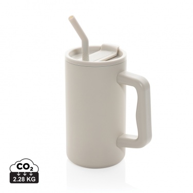 Logo trade promotional items image of: Cube RCS certified recycled steel mug 800ml