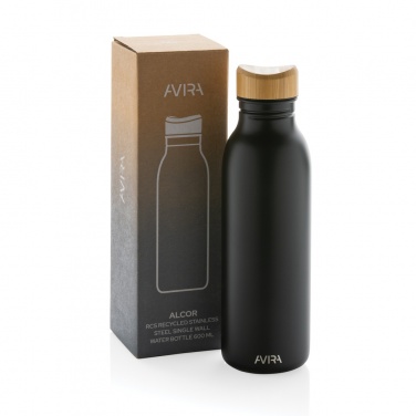 Logotrade promotional gift picture of: Avira Alcor RCS Re-steel single wall water bottle 600 ML