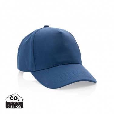 Logo trade corporate gift photo of: Impact 5panel 280gr Recycled cotton cap with AWARE™ tracer