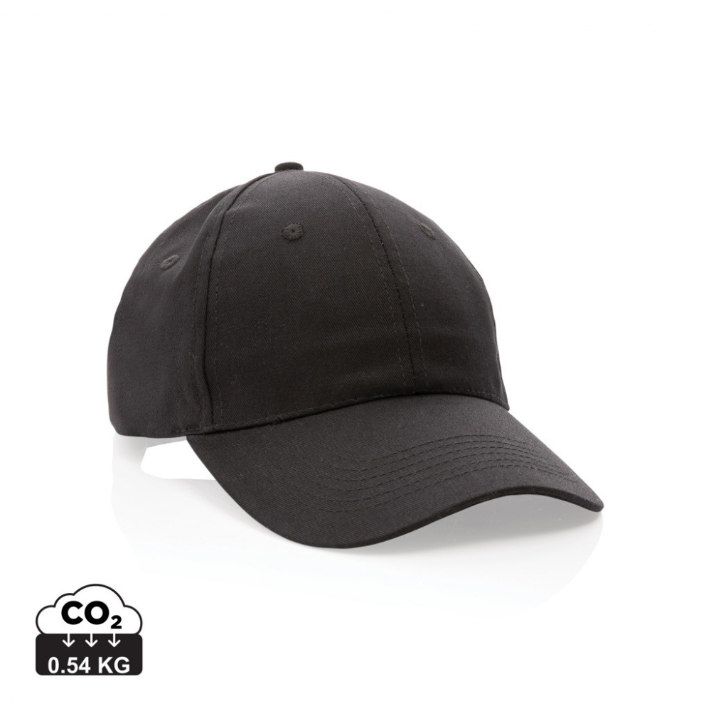 Logotrade promotional gift image of: Impact 6 panel 190gr Recycled cotton cap with AWARE™ tracer