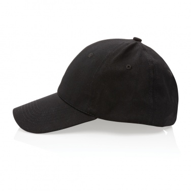 Logo trade corporate gifts image of: Impact 6 panel 190gr Recycled cotton cap with AWARE™ tracer