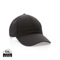 Impact 6 panel 190gr Recycled cotton cap with AWARE™ tracer, black