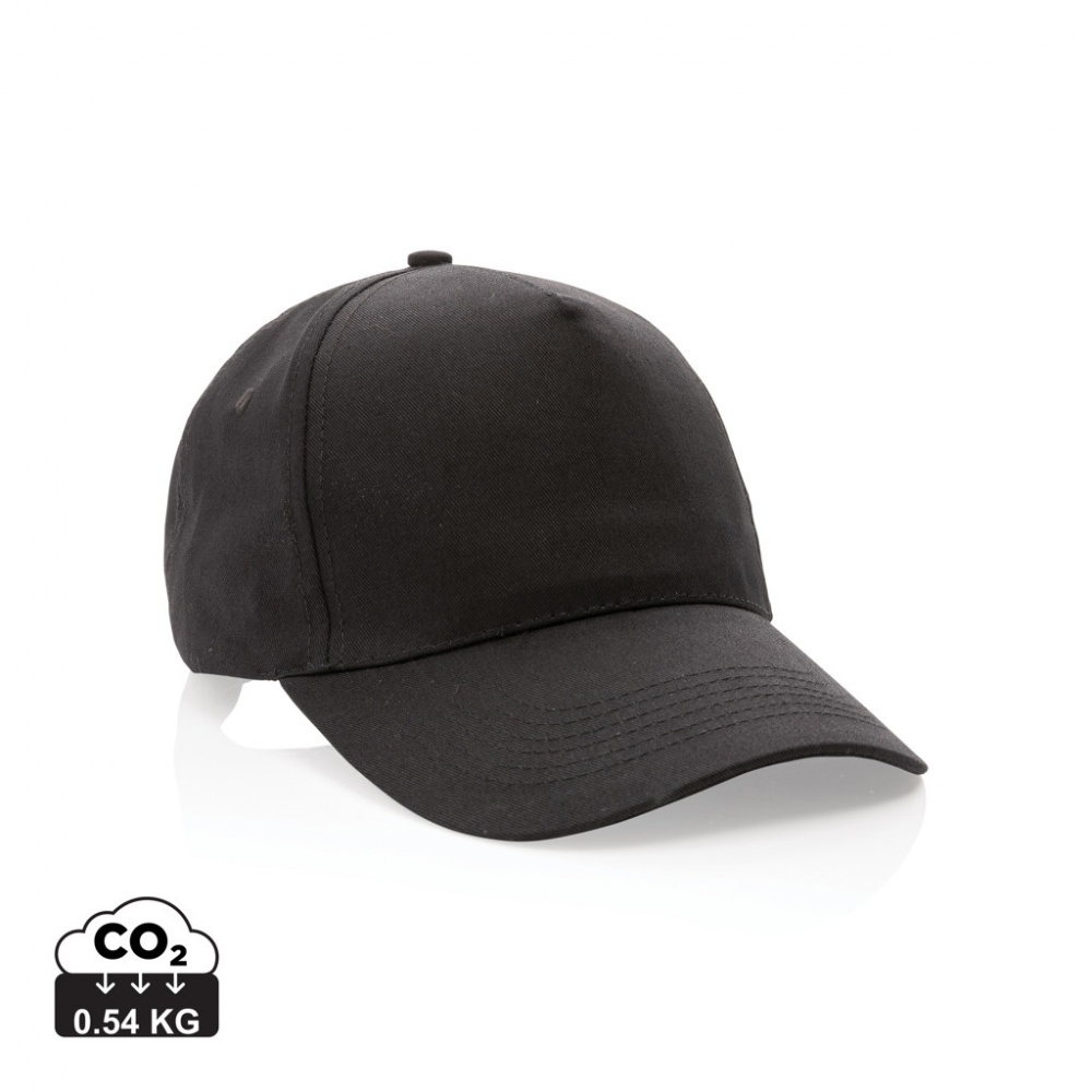 Logo trade promotional items image of: Impact 5 panel 190gr Recycled cotton cap with AWARE™ tracer