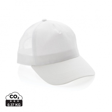 Logotrade advertising products photo of: Impact AWARE™ Brushed rcotton 5 panel trucker cap 190gr