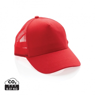 Logo trade promotional merchandise picture of: Impact AWARE™ Brushed rcotton 5 panel trucker cap 190gr