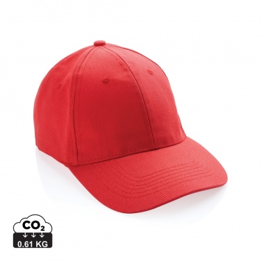 Logo trade corporate gift photo of: Impact 6 panel 280gr Recycled cotton cap with AWARE™ tracer