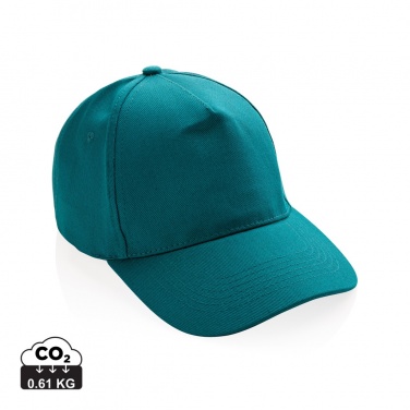 Logotrade business gift image of: Impact 5panel 280gr Recycled cotton cap with AWARE™ tracer