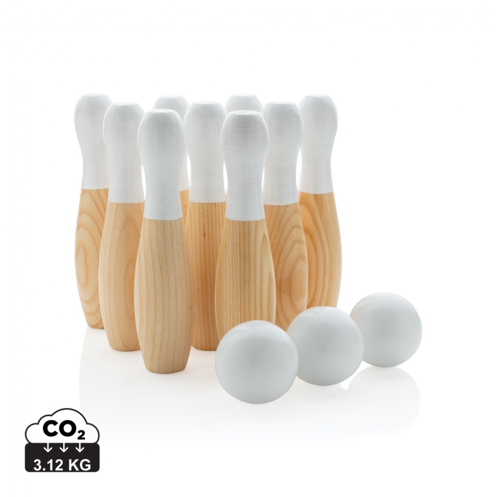 Logotrade promotional merchandise picture of: Wooden skittles set