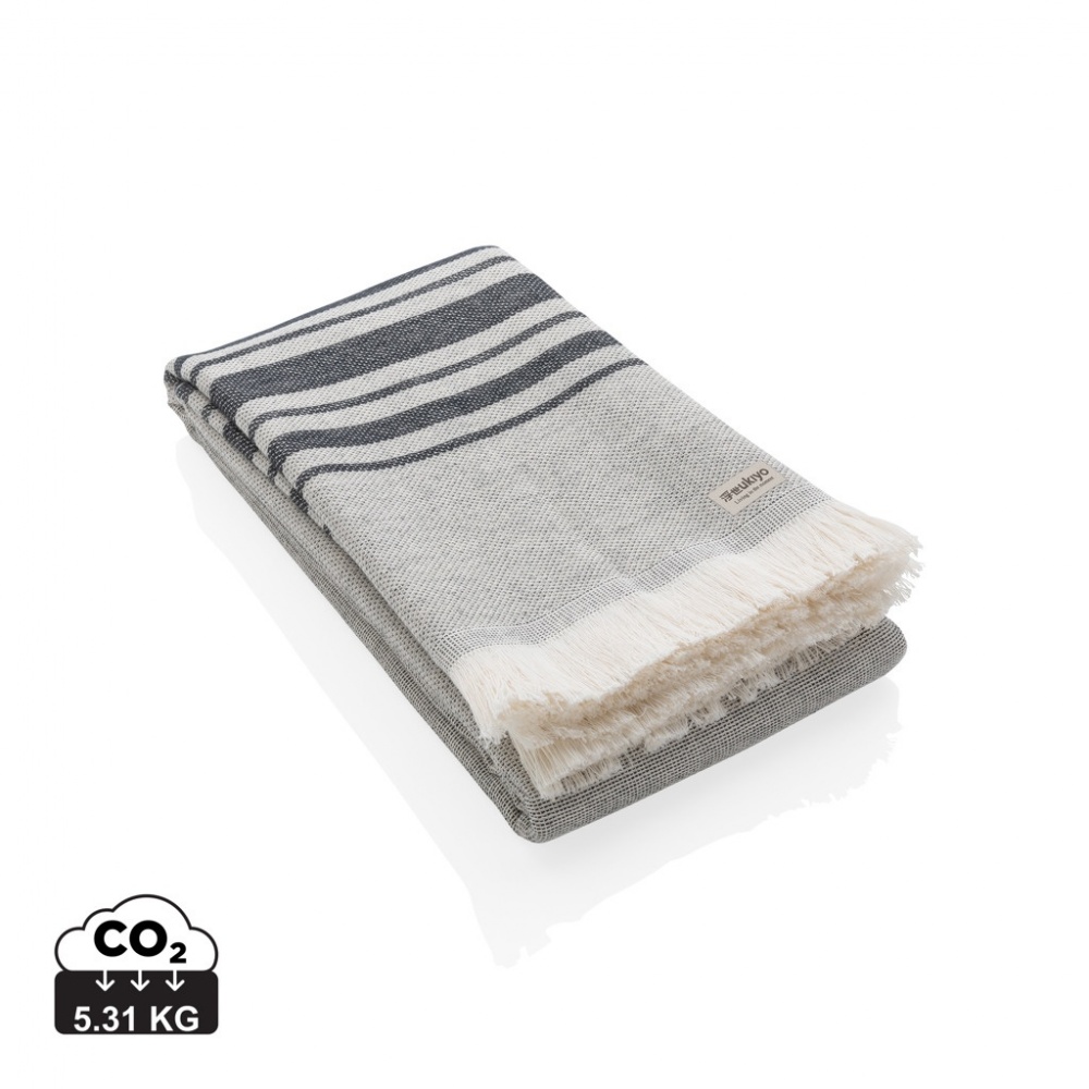 Logo trade promotional items image of: Ukiyo Yumiko AWARE™ Hammam Towel 100 x 180cm