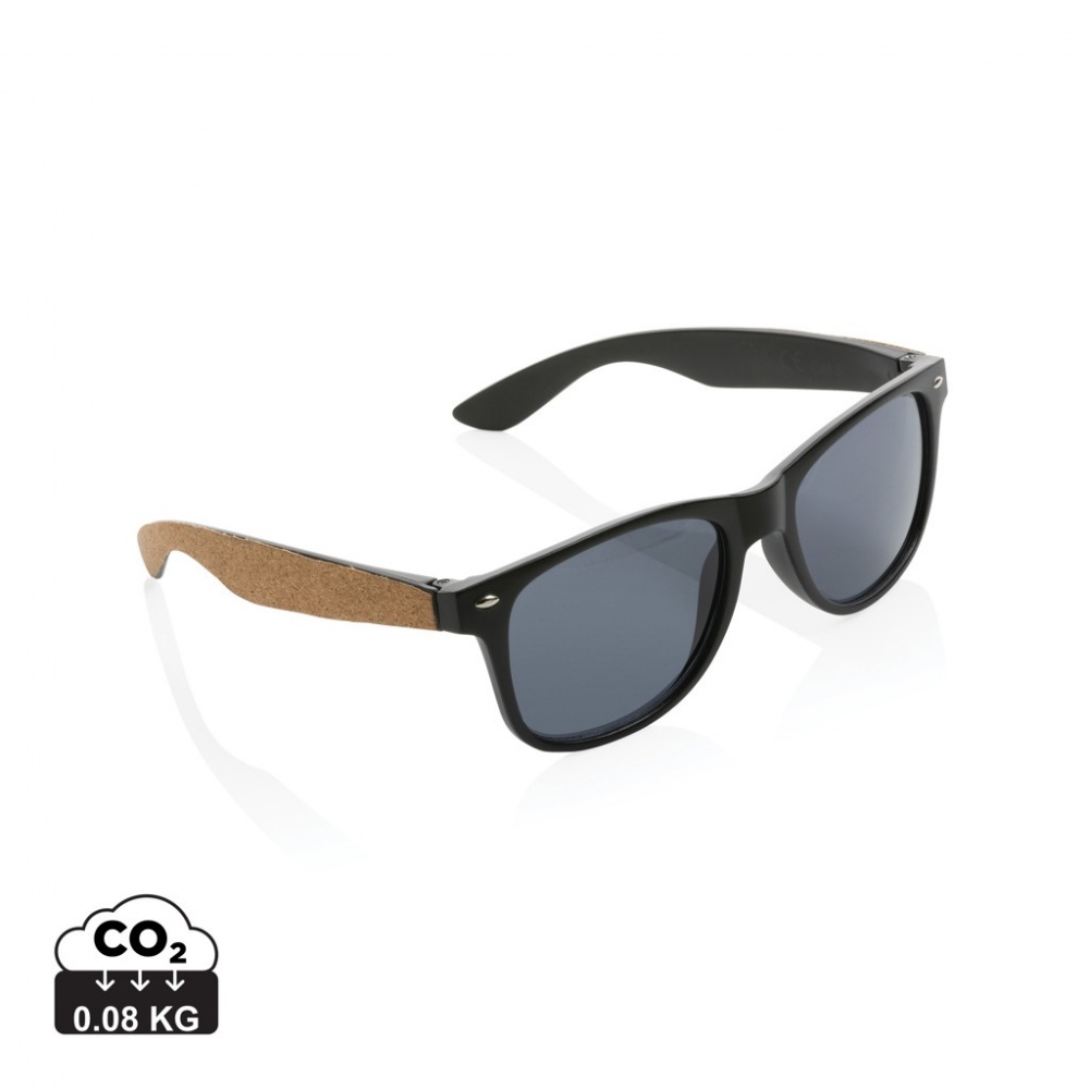 Logotrade promotional gift image of: GRS recycled PC plastic sunglasses with cork