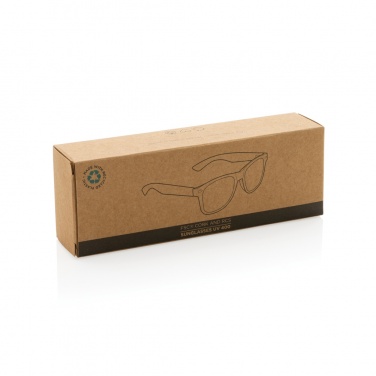 Logo trade promotional merchandise photo of: GRS recycled PC plastic sunglasses with cork