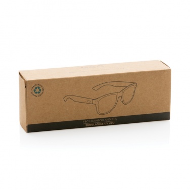 Logo trade promotional items picture of: Bamboo and RCS recycled plastic sunglasses