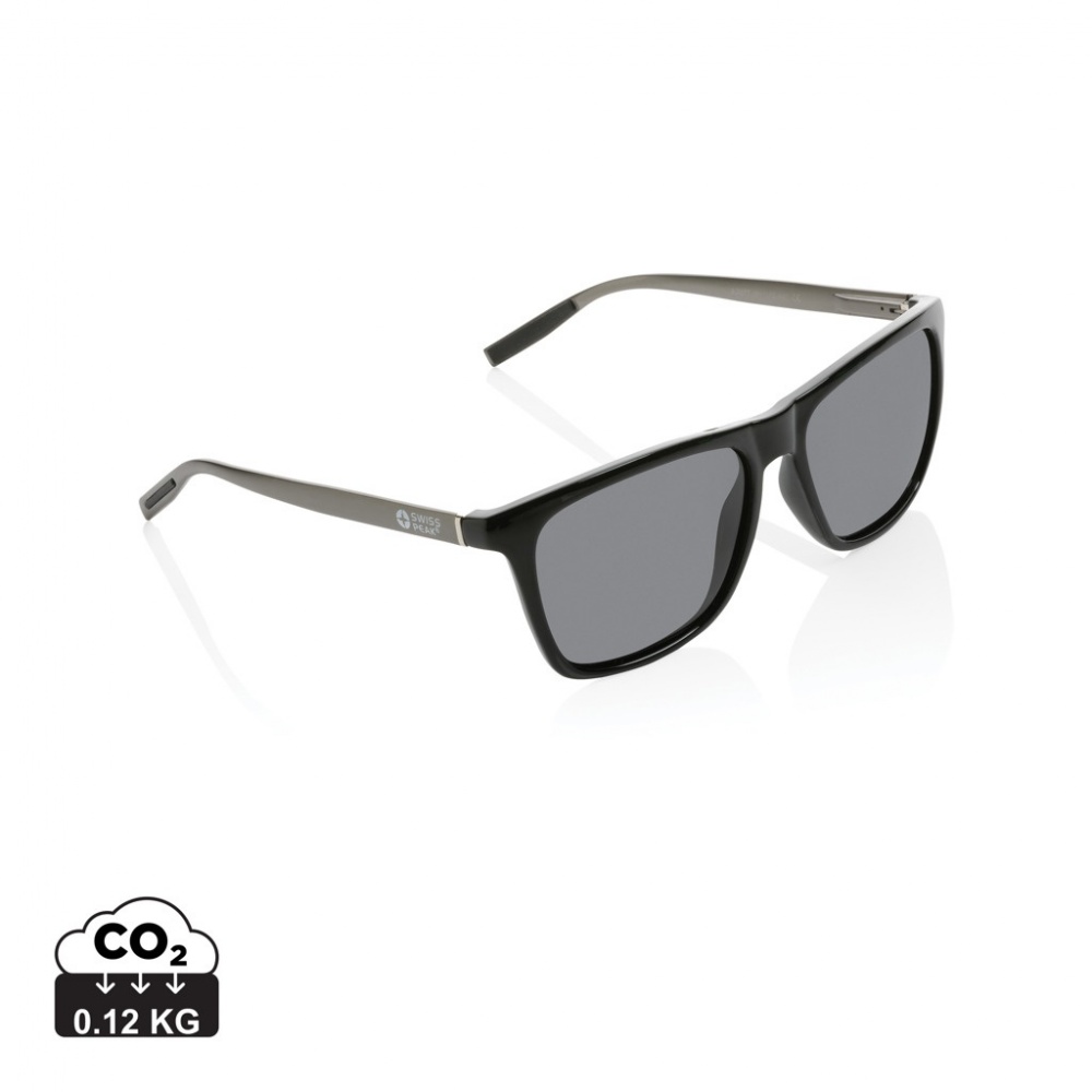 Logo trade promotional gift photo of: Swiss Peak RCS rplastic polarised sunglasses