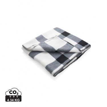 Logo trade corporate gifts image of: Soft plaid fleece blanket