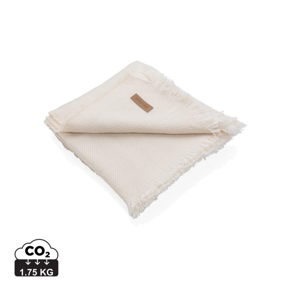 Logo trade promotional merchandise image of: Ukiyo Aware™ Polylana® woven blanket 130x150cm