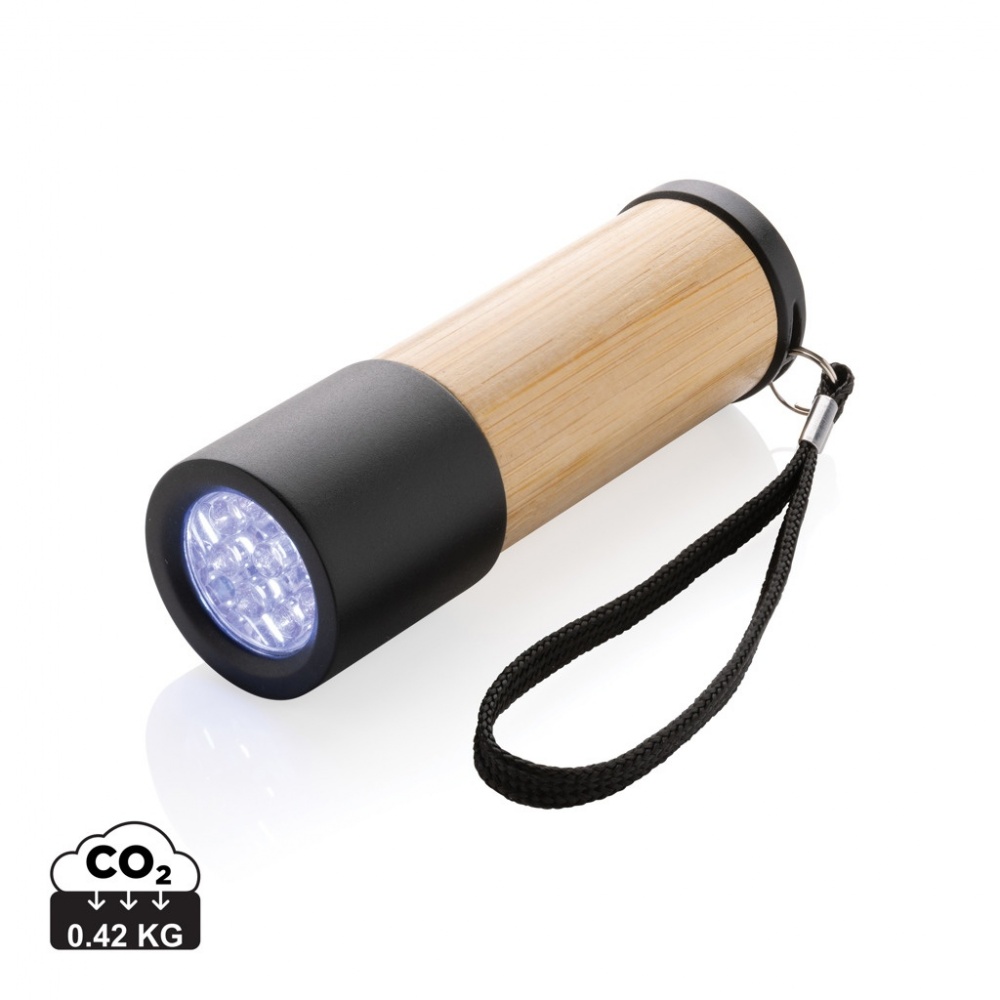 Logotrade corporate gift image of: Bamboo and RCS certfied recycled plastic torch