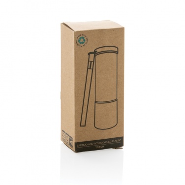 Logo trade promotional item photo of: Bamboo and RCS certfied recycled plastic torch