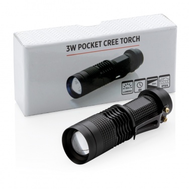 Logo trade promotional merchandise image of: 3W pocket CREE torch