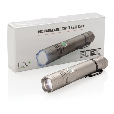 Logotrade advertising product image of: Rechargeable 3W flashlight