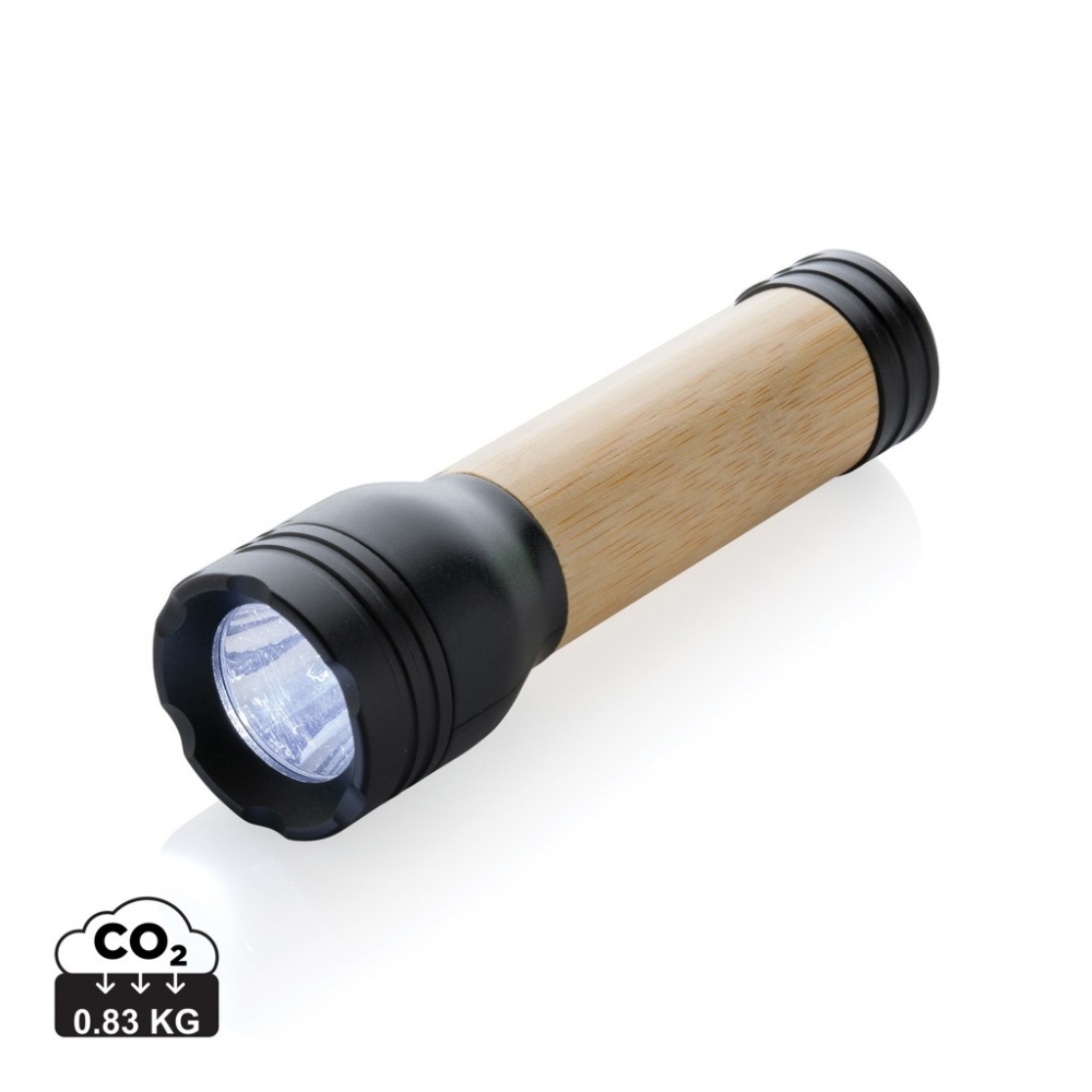 Logo trade promotional product photo of: Lucid 1W RCS certified recycled plastic & bamboo torch