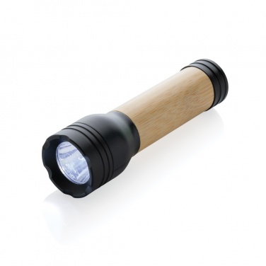 Logo trade promotional giveaways image of: Lucid 1W RCS certified recycled plastic & bamboo torch