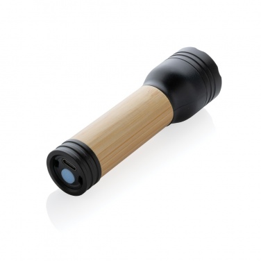 Logo trade promotional items image of: Lucid 1W RCS certified recycled plastic & bamboo torch