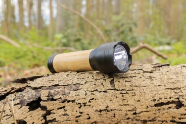 Logotrade promotional items photo of: Lucid 1W RCS certified recycled plastic & bamboo torch