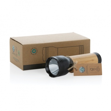 Logotrade promotional giveaway image of: Lucid 3W RCS certified recycled plastic & bamboo torch