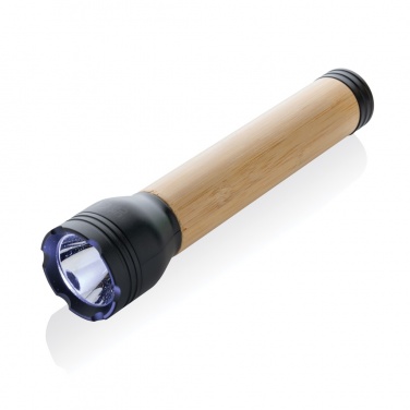 Logotrade advertising product picture of: Lucid 5W RCS certified recycled plastic & bamboo torch