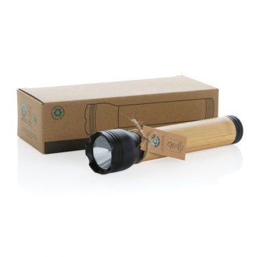 Logotrade promotional merchandise picture of: Lucid 5W RCS certified recycled plastic & bamboo torch