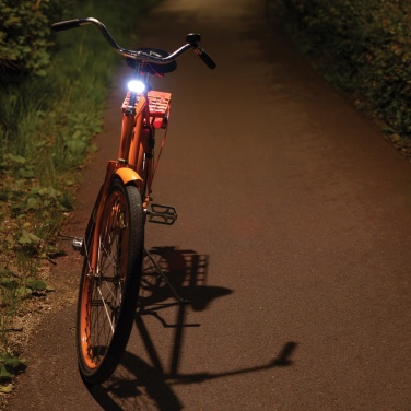 Logotrade promotional giveaway picture of: Lumino RCS recycled plastic USB re-chargeable bike light set