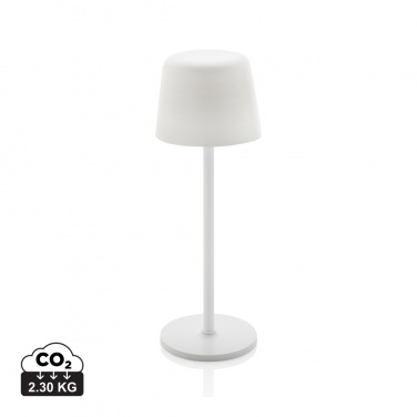 Logo trade promotional giveaways image of: Zenic RCS recycled plastic USB re-chargable table lamp