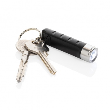 Logo trade advertising products picture of: Globix RCS recycled plastic USB re-chargeable keychain torch