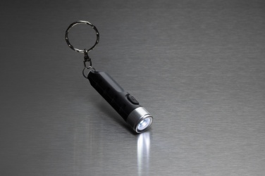 Logo trade promotional gifts image of: Globix RCS recycled plastic USB re-chargeable keychain torch